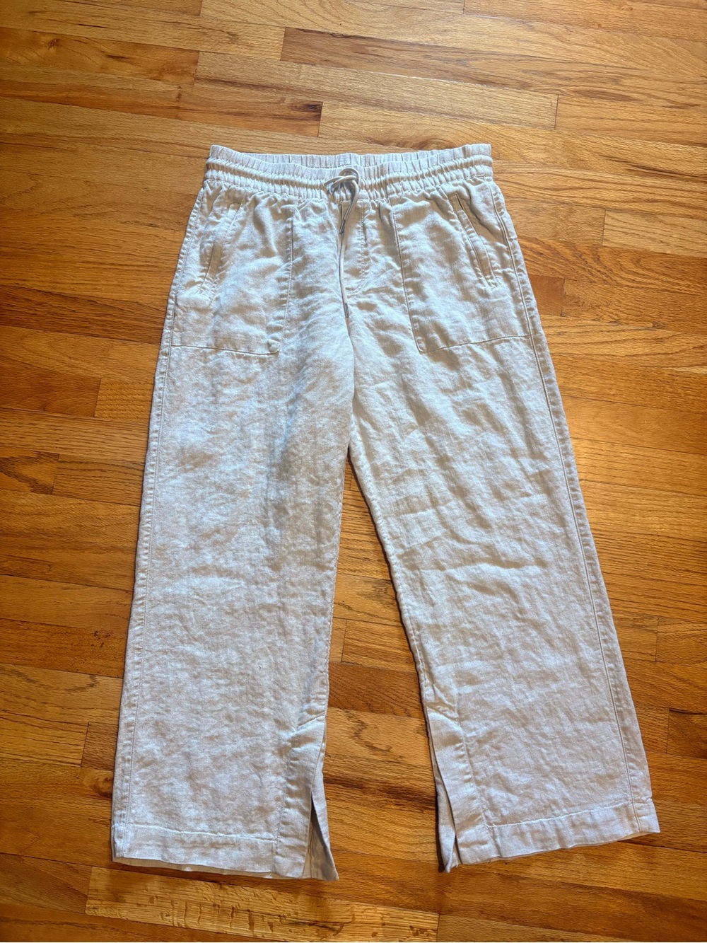 Athleta Light Beige Elastic Waist Casual Pants